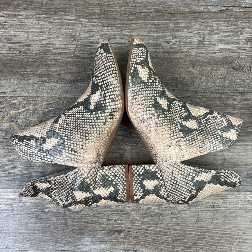 Steve Madden ROCKIR Snakeskin Embossed Ankle Boots Size 8 - Picture 4 of 10